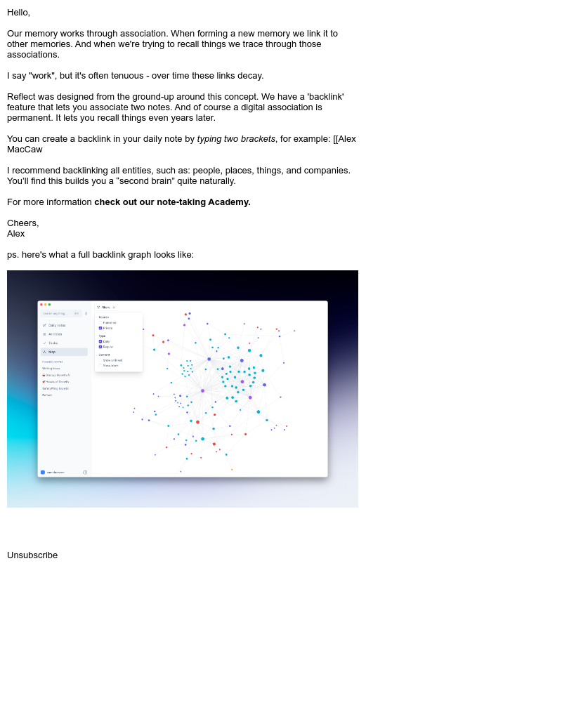  - Create your first backlink in Reflect
