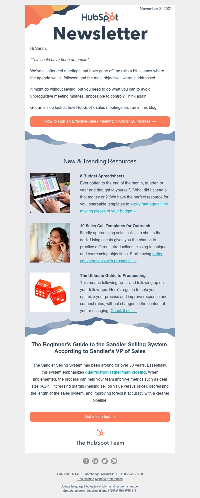 HubSpot CRM - [Newsletter] How to avoid "this could have been an email" 