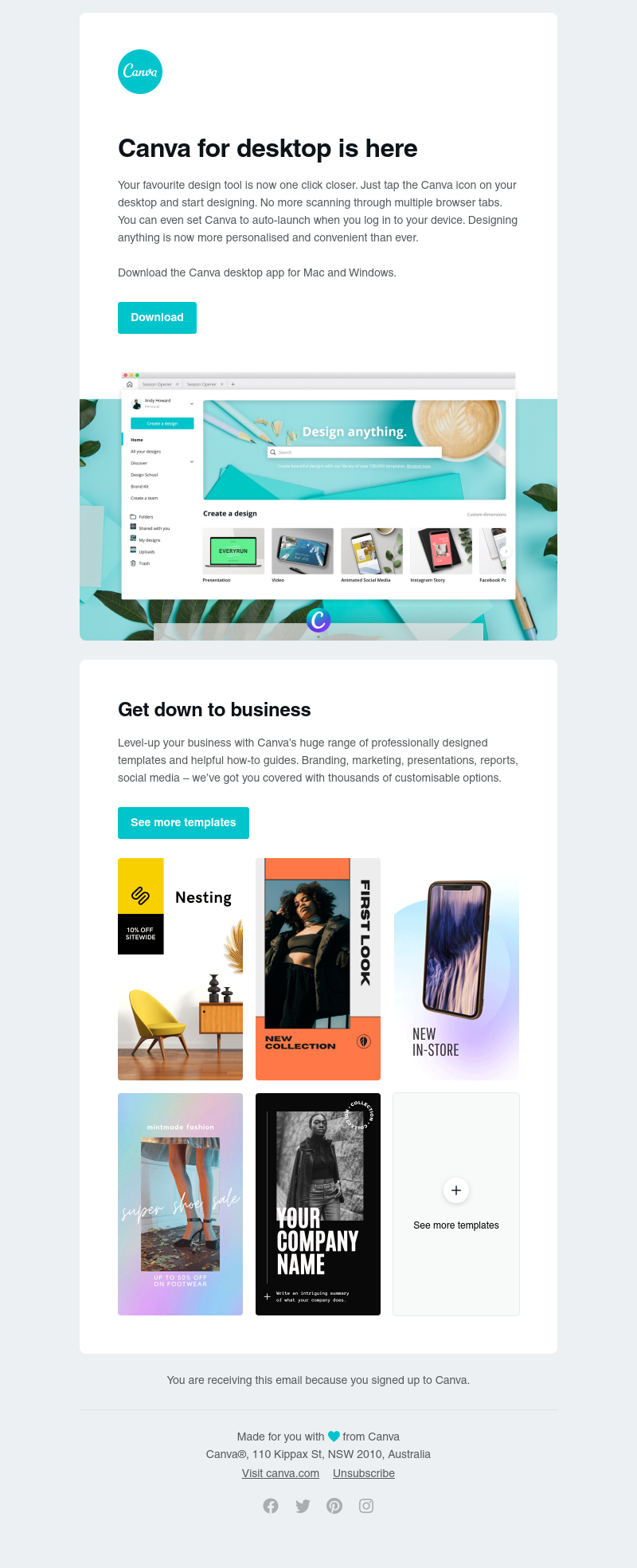 Canva -     Canva for desktop is now available 🎉