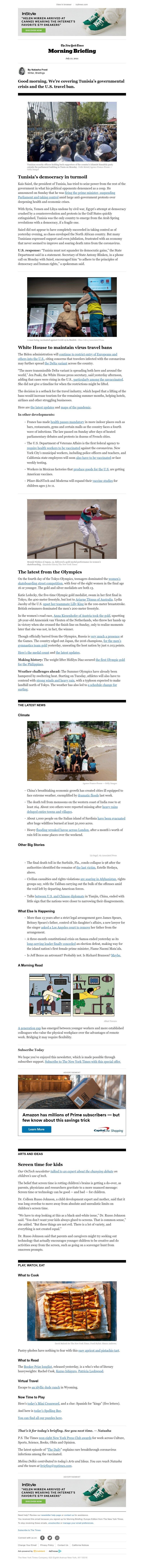 The New York Times - Your Tuesday Briefing