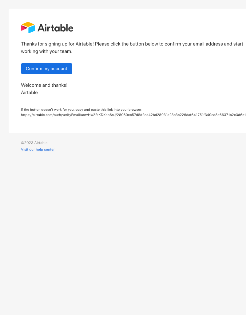  - Please confirm your email