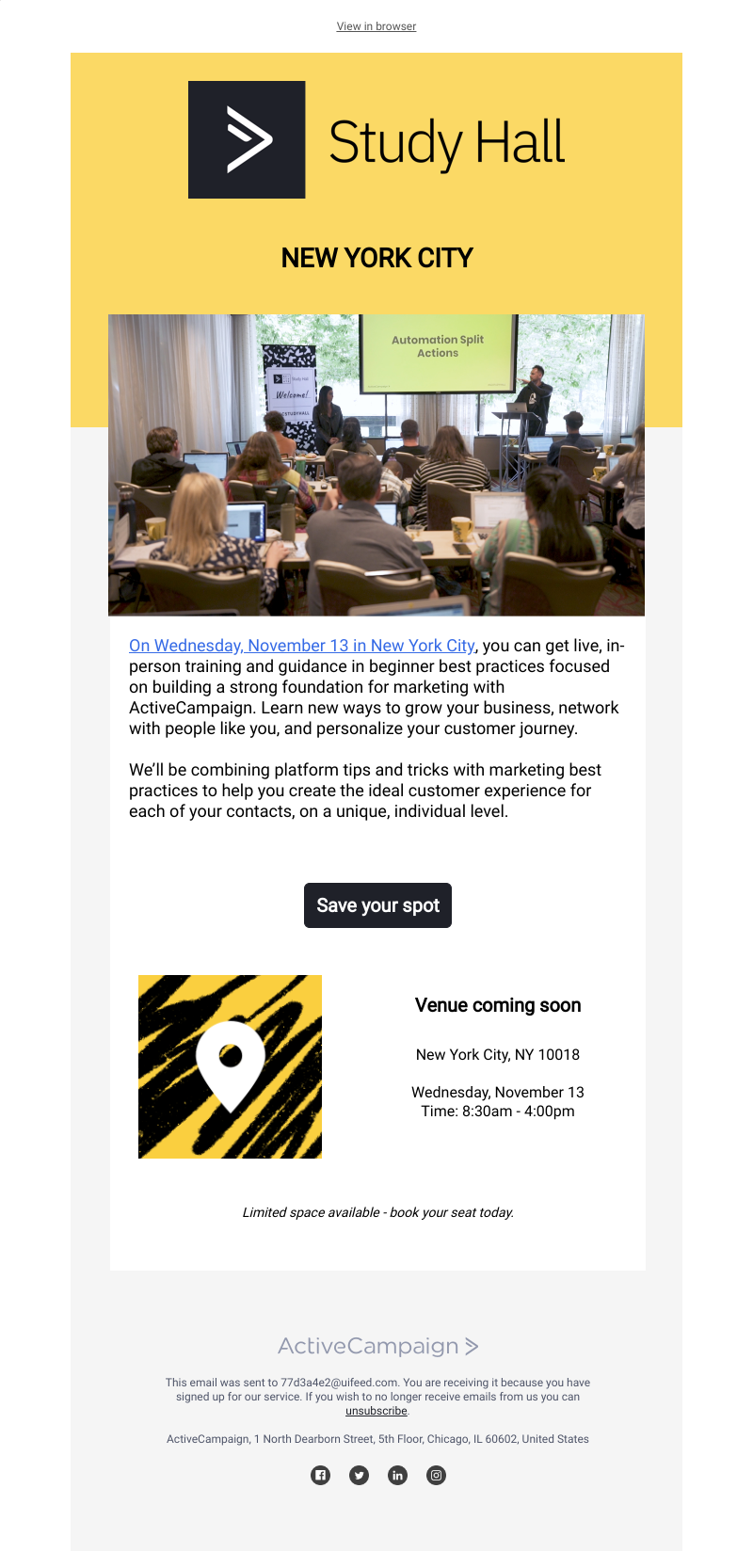  - Study Hall is coming back to New York City ✏️