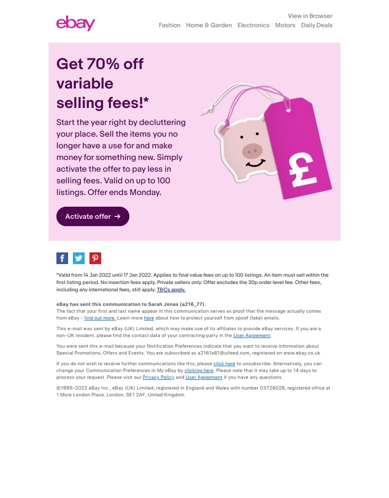 eBay - Enjoy 70% off variable selling fees! 💸 🌟