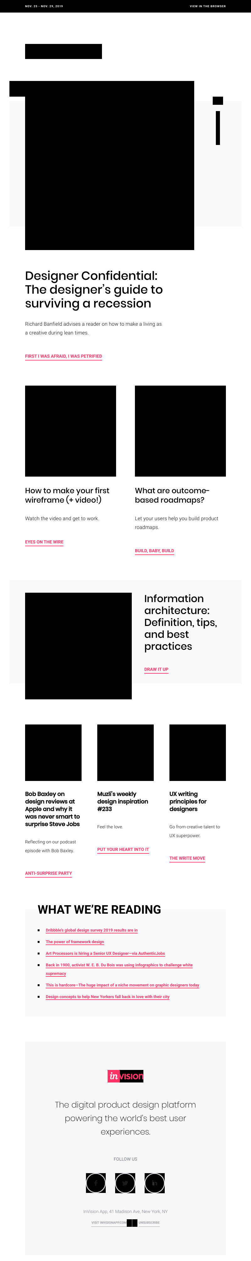 InVision - Recession survival guide for designers