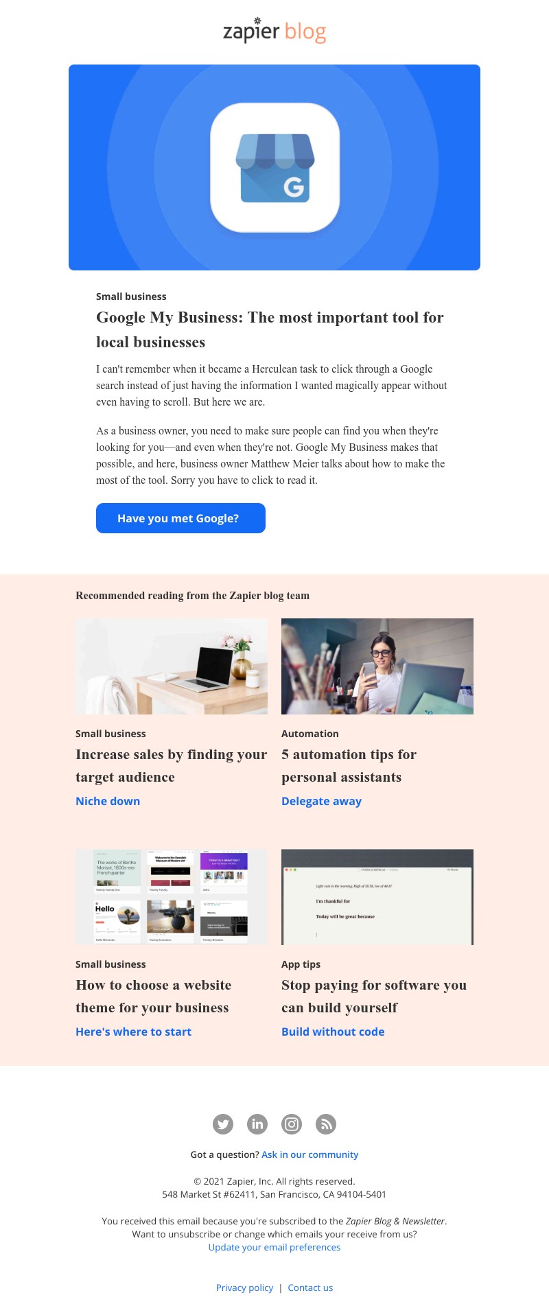 Zapier - Google My Business: The most important tool for local businesses