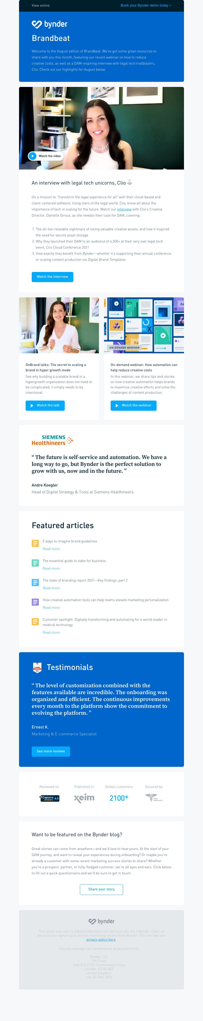 Bynder - Bynder Brandbeat: Reducing creative costs + scaling up your creative content