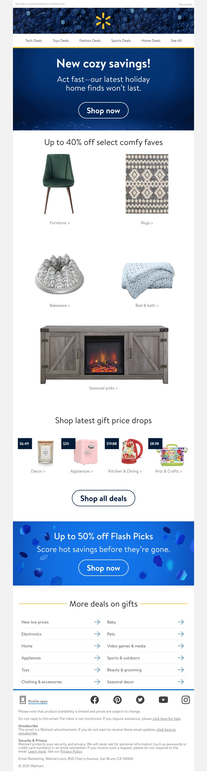 Walmart - Create a holiday home with up to 40% off 🎄