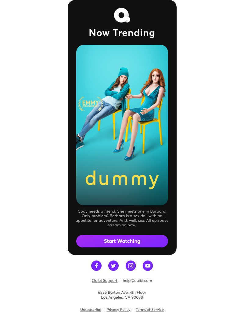 Quibi - Now Trending on Quibi: Dummy