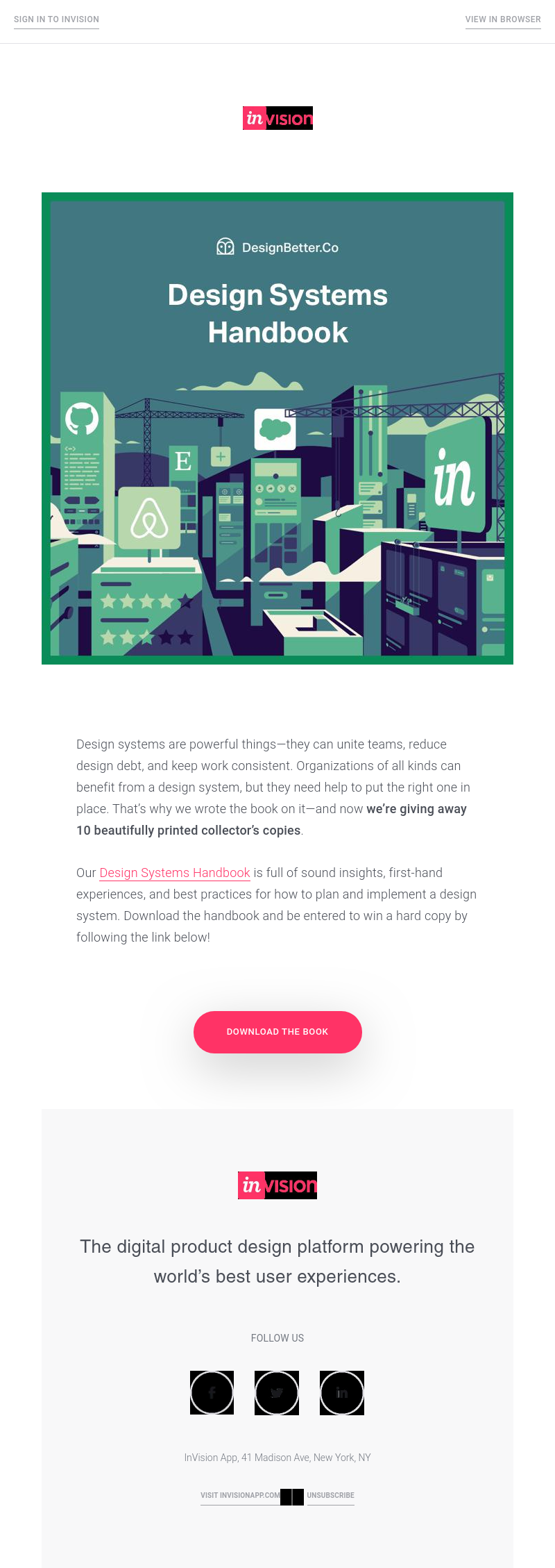 InVision - Want to win our Design Systems Handbook?