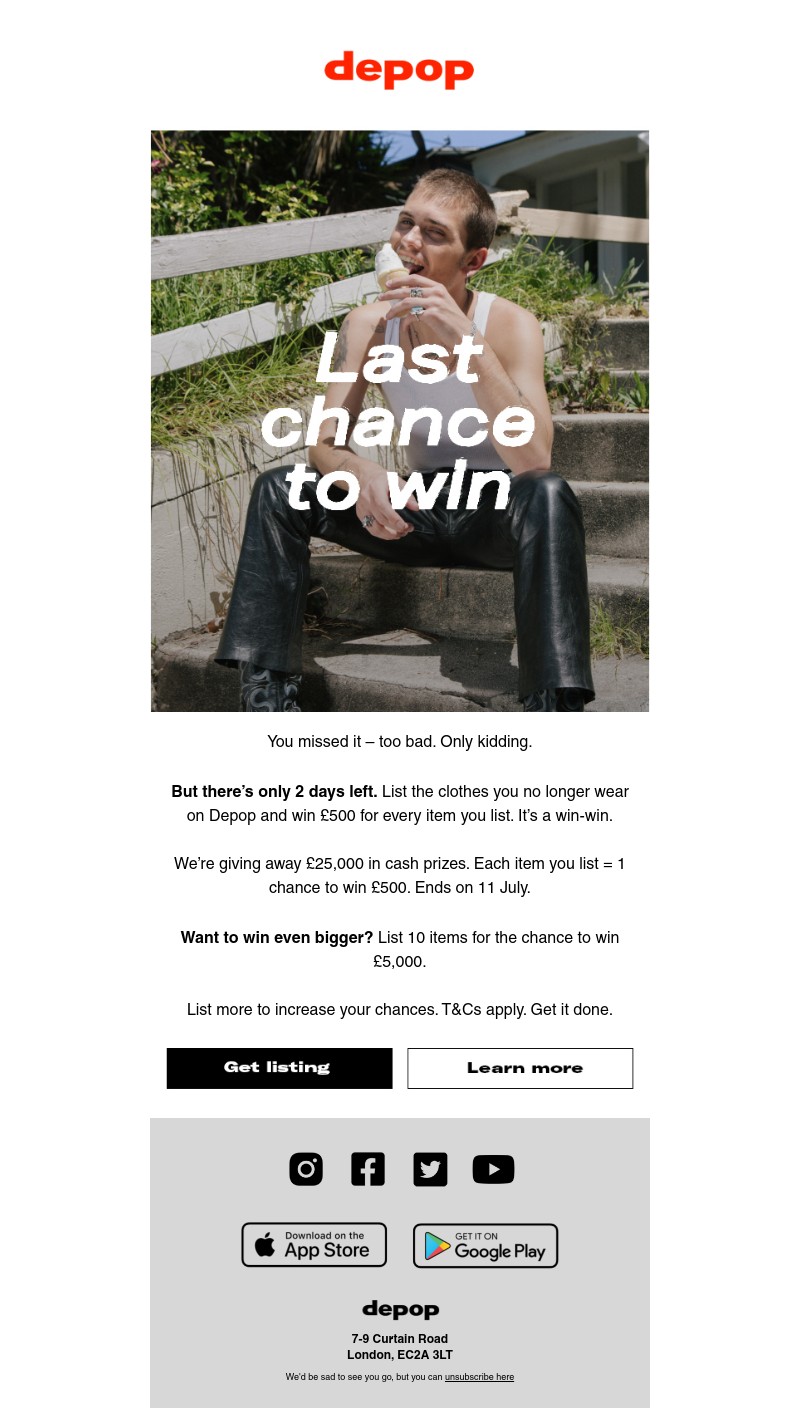Depop - Get £500 just like that