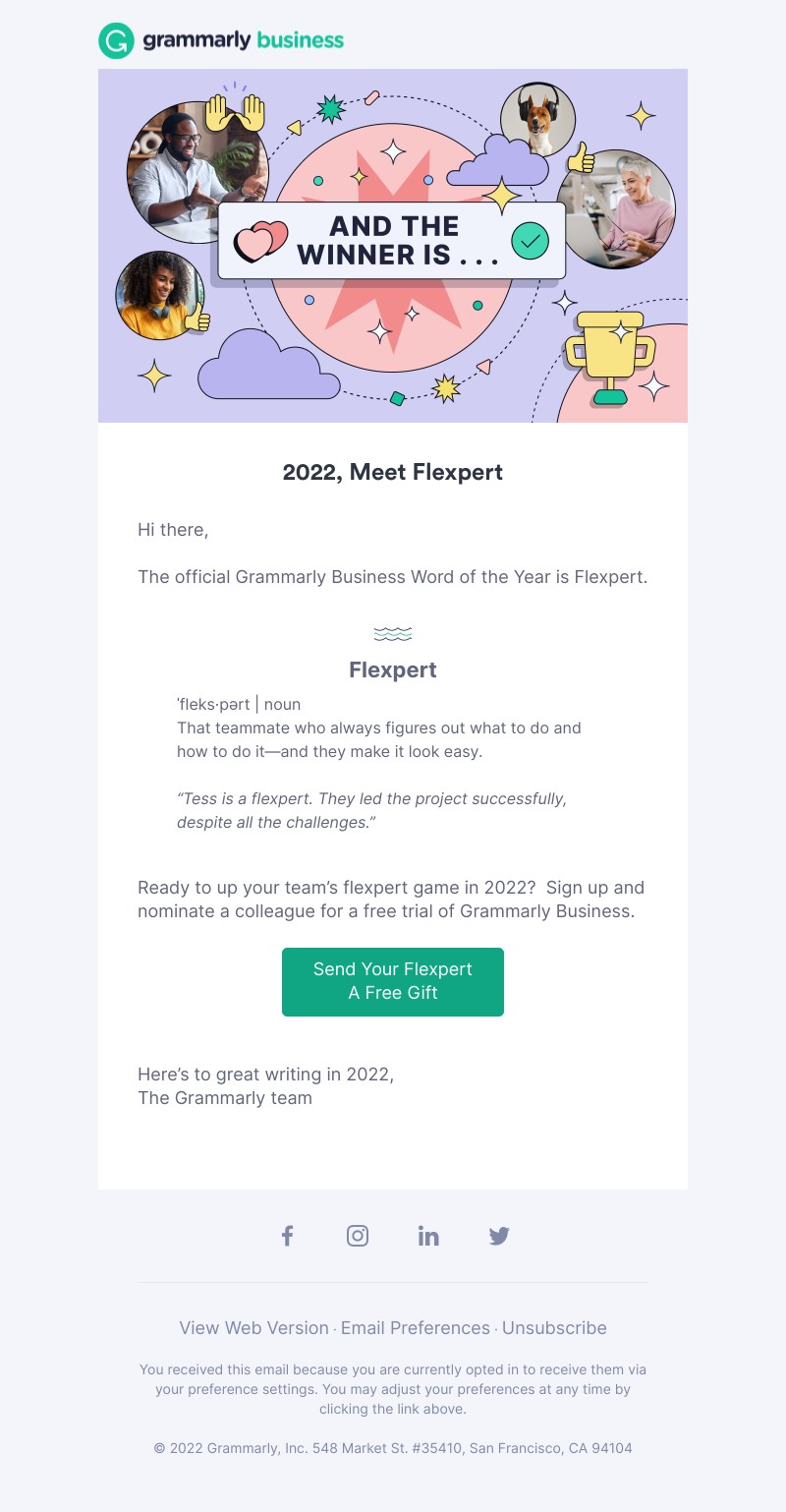 Grammarly - What word should define 2022?