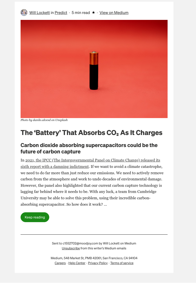 Medium - The ‘Battery’ That Absorbs CO₂ As It Charges