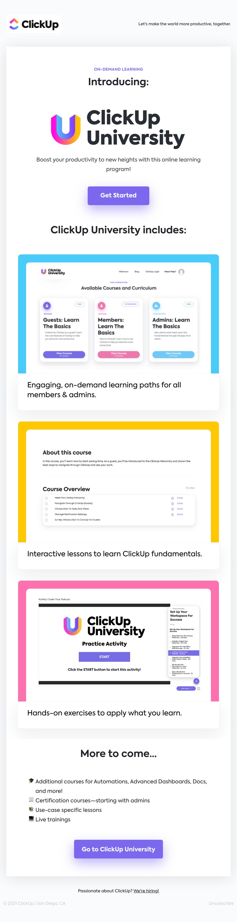 ClickUp - ClickUp University is here!