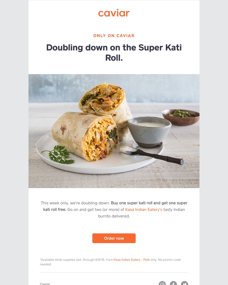  - 2-for-1 Kasa Indian Eatery (this week only!)