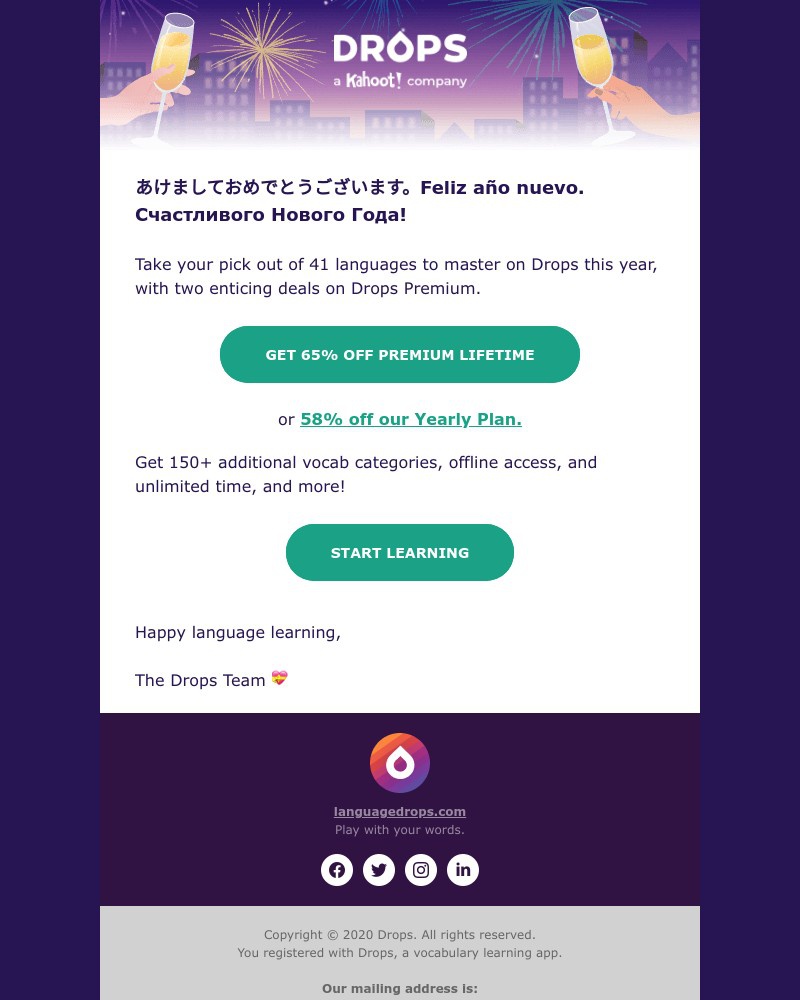 Drops - 2021: New Year, New Language
