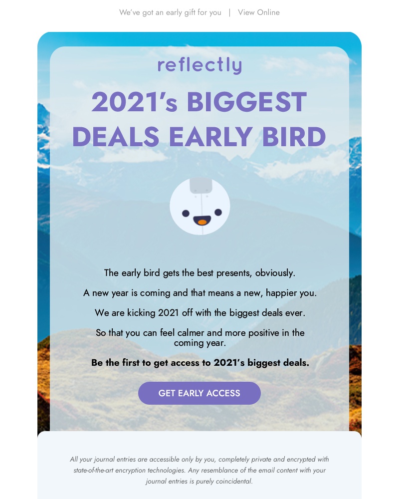 Reflectly - 2021’s Biggest Deals Early Bird