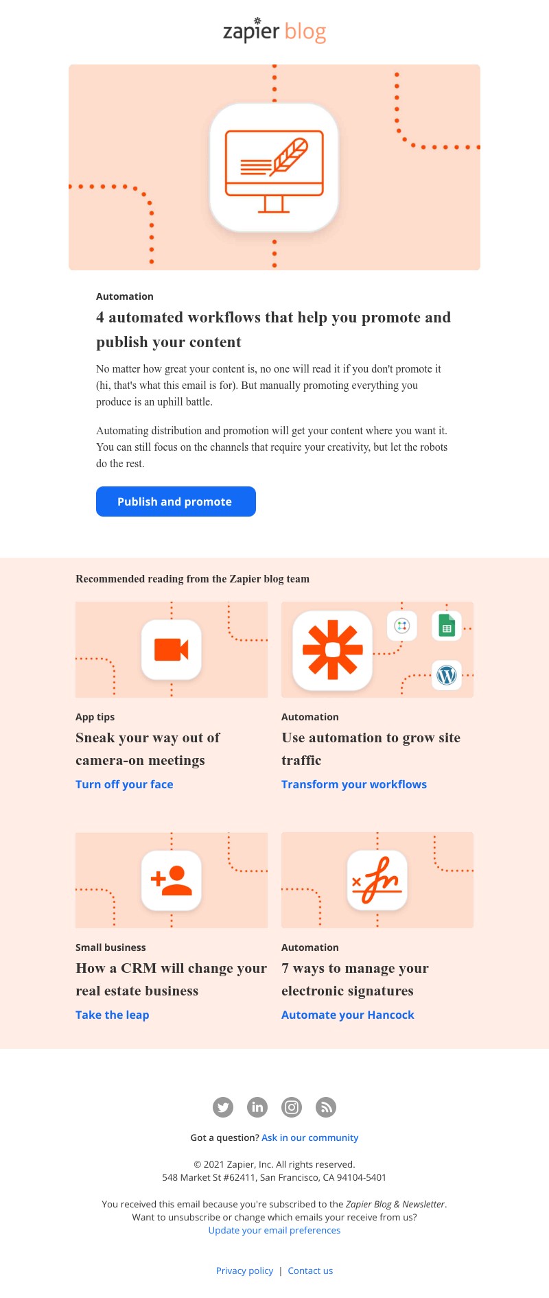 Zapier - How to promote and publish your content with automation