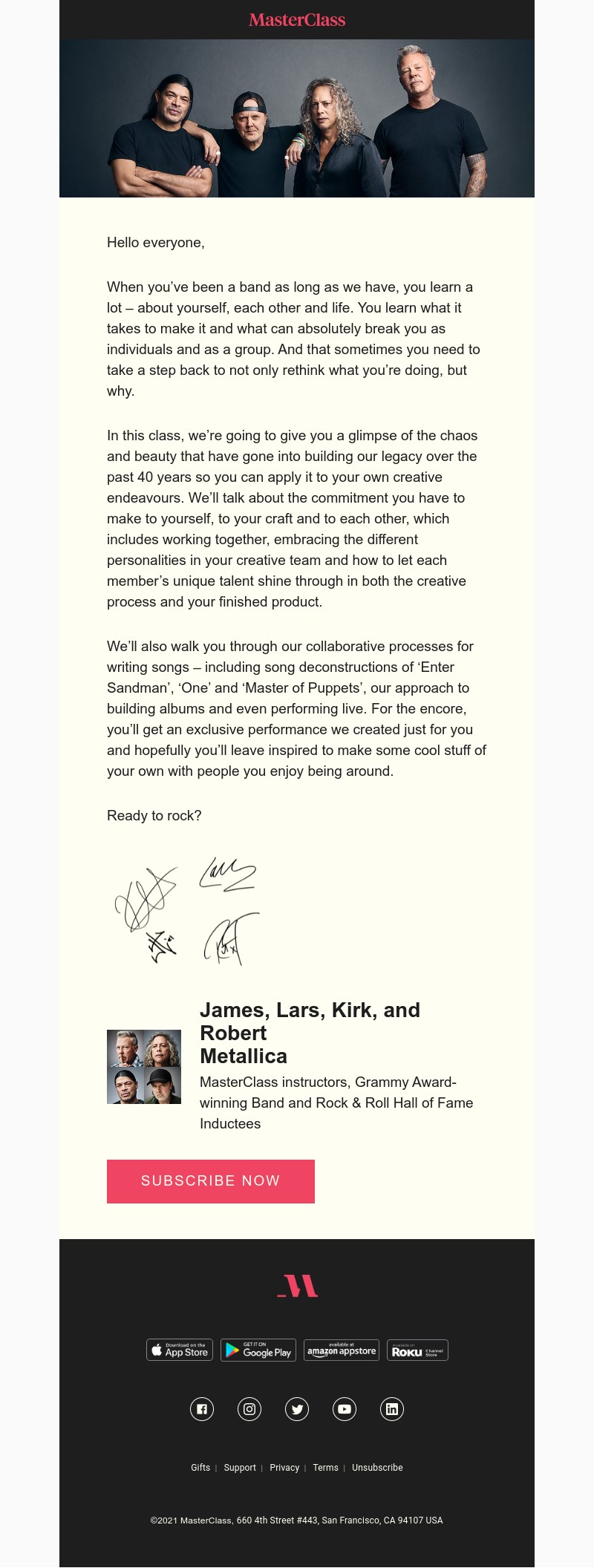  - Our new class on being a band is here