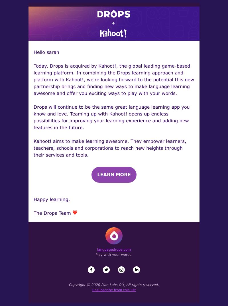 Drops - Drops joins the Kahoot! Family 🎊 