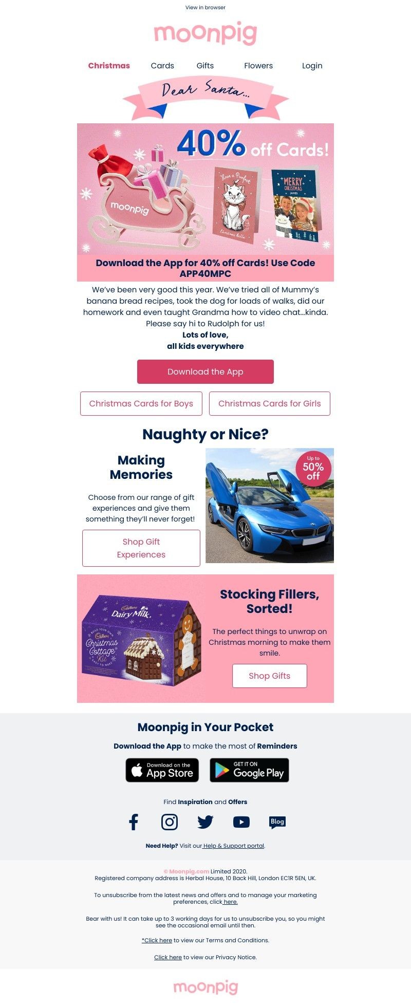 Moonpig - FLASH SALE 40% off cards!