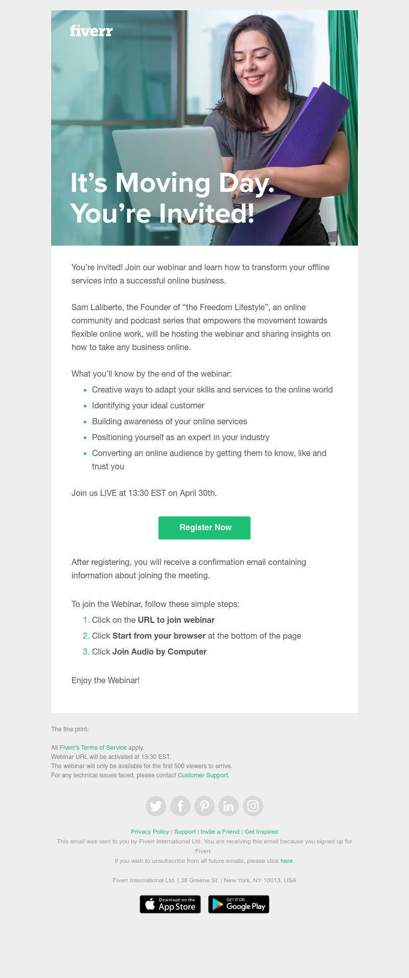 Fiverr - [Live Webinar] How to transform your services into an online business