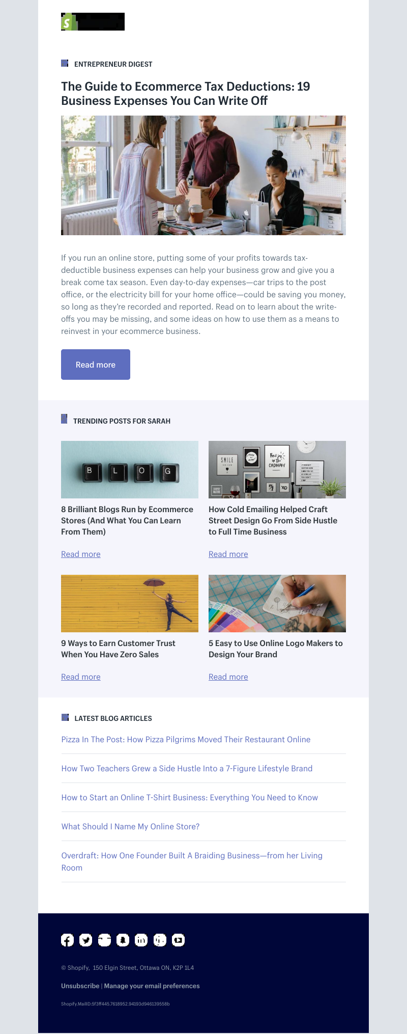 Shopify - The Guide to Ecommerce Tax Deductions: 19 Business Expenses You Can Write Off