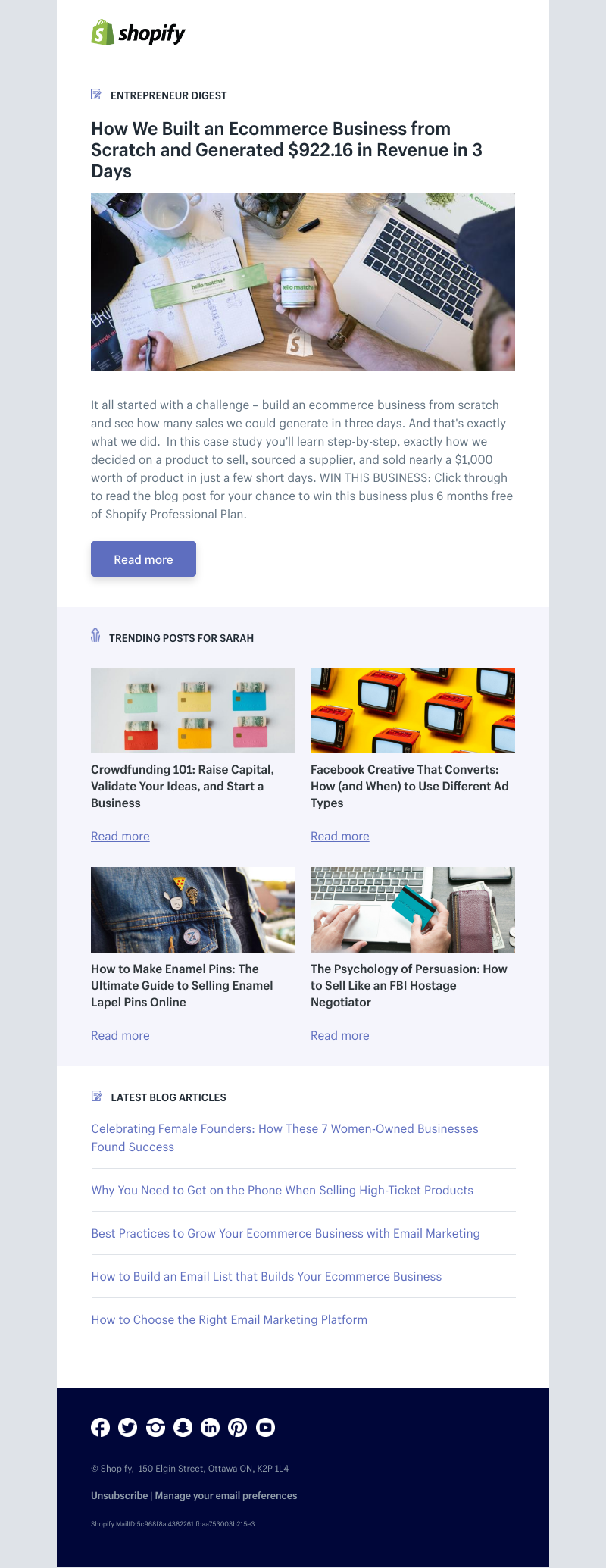 Shopify - How We Built an Ecommerce Business from Scratch and Generated $922.16 in Revenue in 3 Days