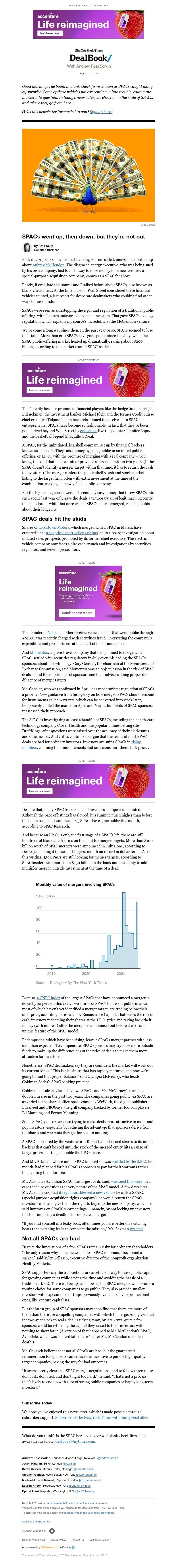 The New York Times - DealBook: The state of SPACs