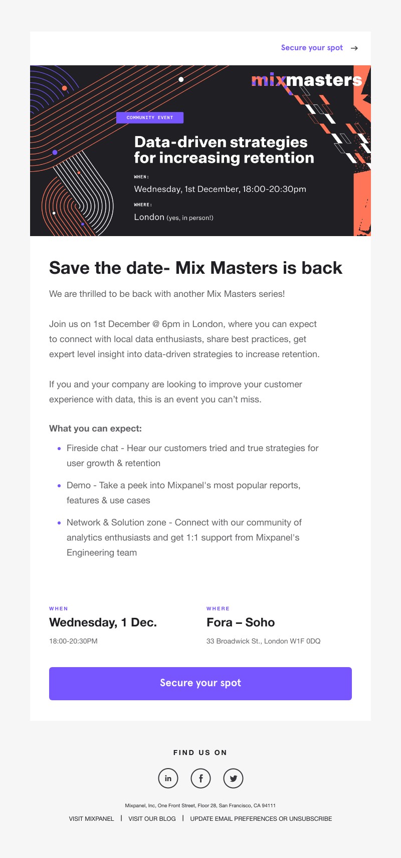 Mixpanel - Get your free ticket today! Mix Masters in London 1st Dec.