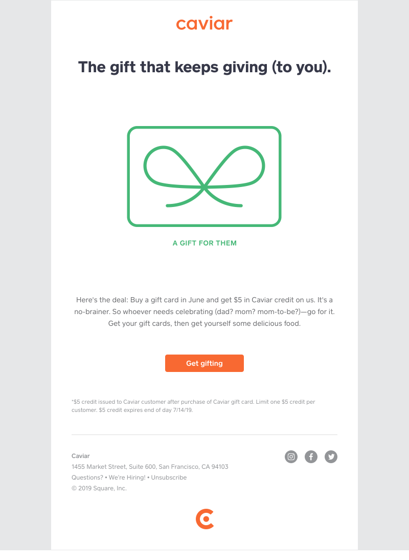  - Give a gift card, get $5 in credit
