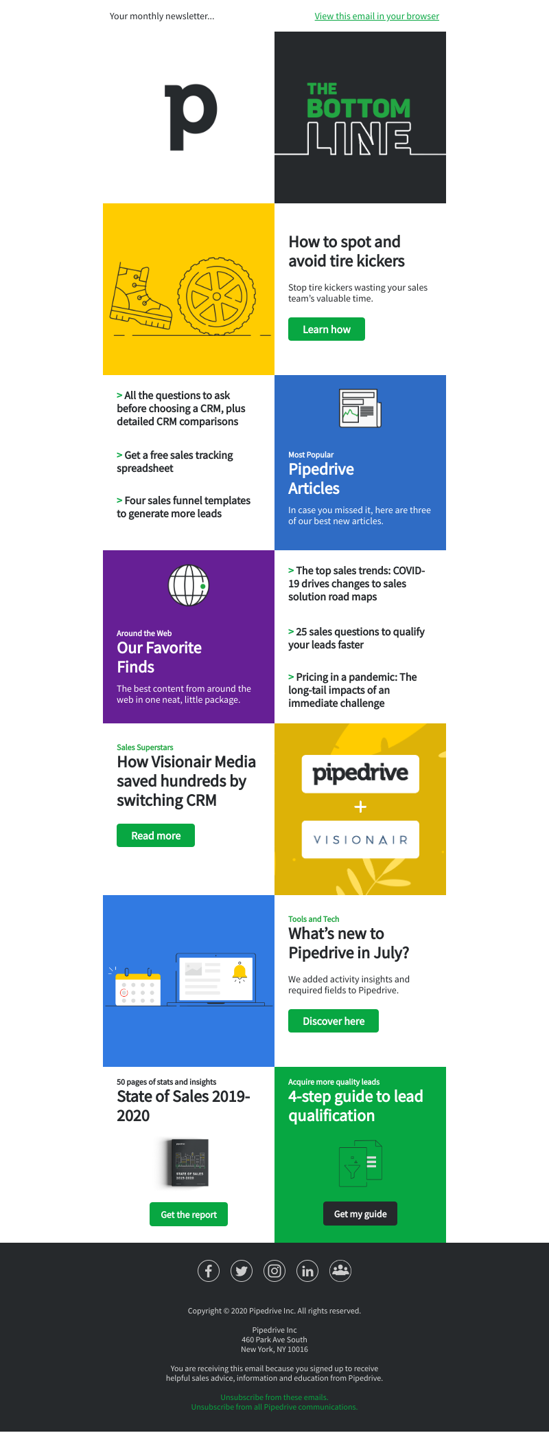 Pipedrive - The Bottom Line: July 2020 Edition