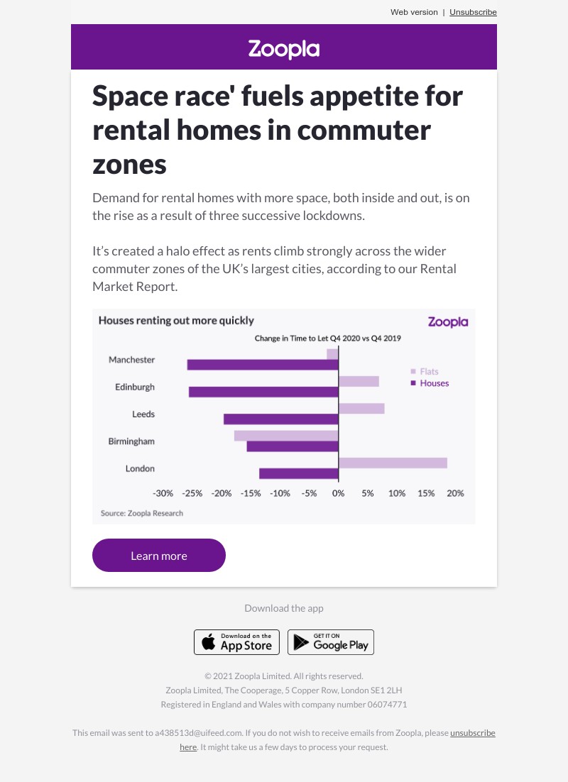 Zoopla - Renting? We reveal the areas that are growing in popularity