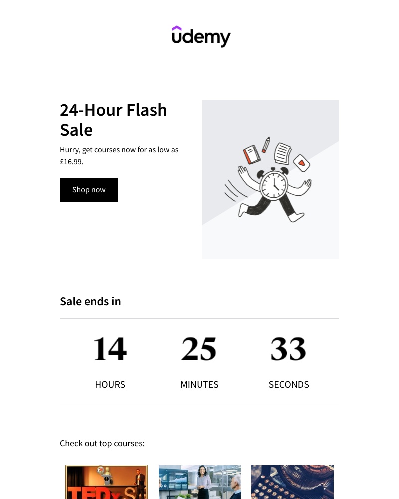 Udemy - 24-Hour Flash Sale! Courses starting at £16.99.