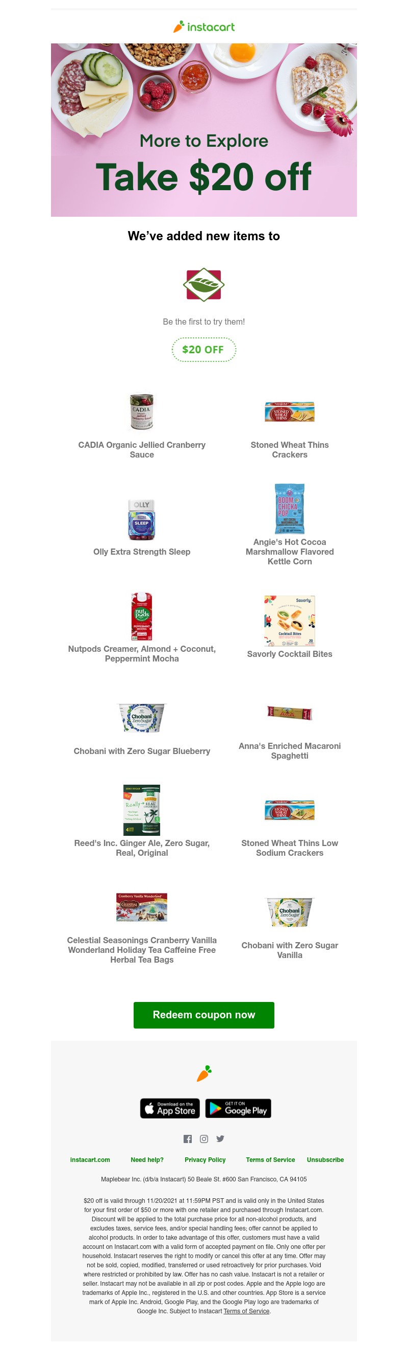 Instacart - What's new at New Leaf Community Markets by Instacart? Discover new items with $20 off your order.