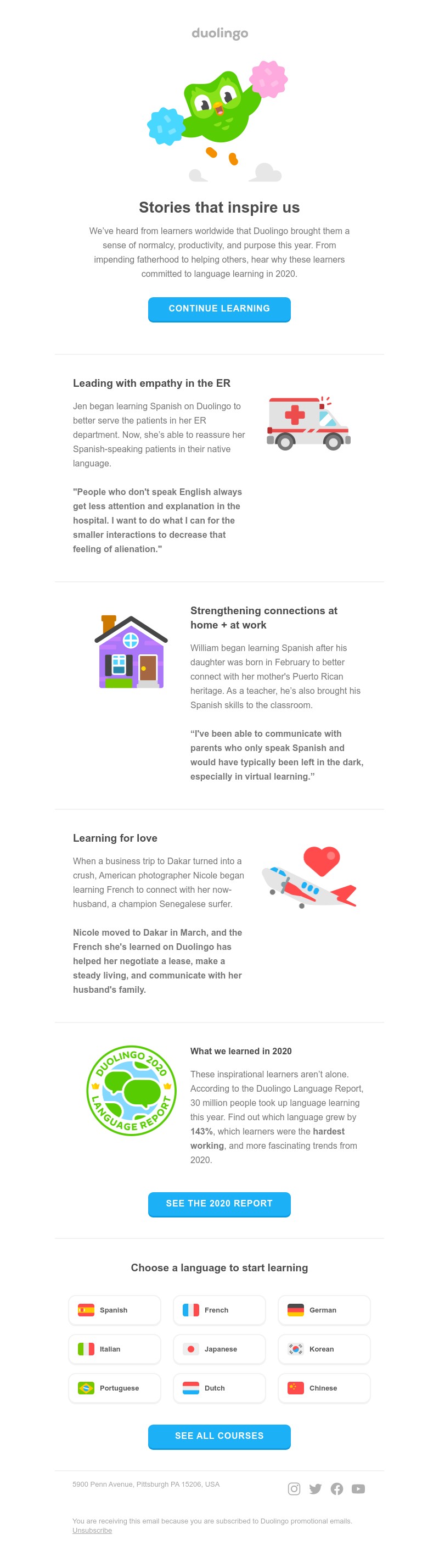 Duolingo - 💚 Empathy in the ER + more inspiring learner stories