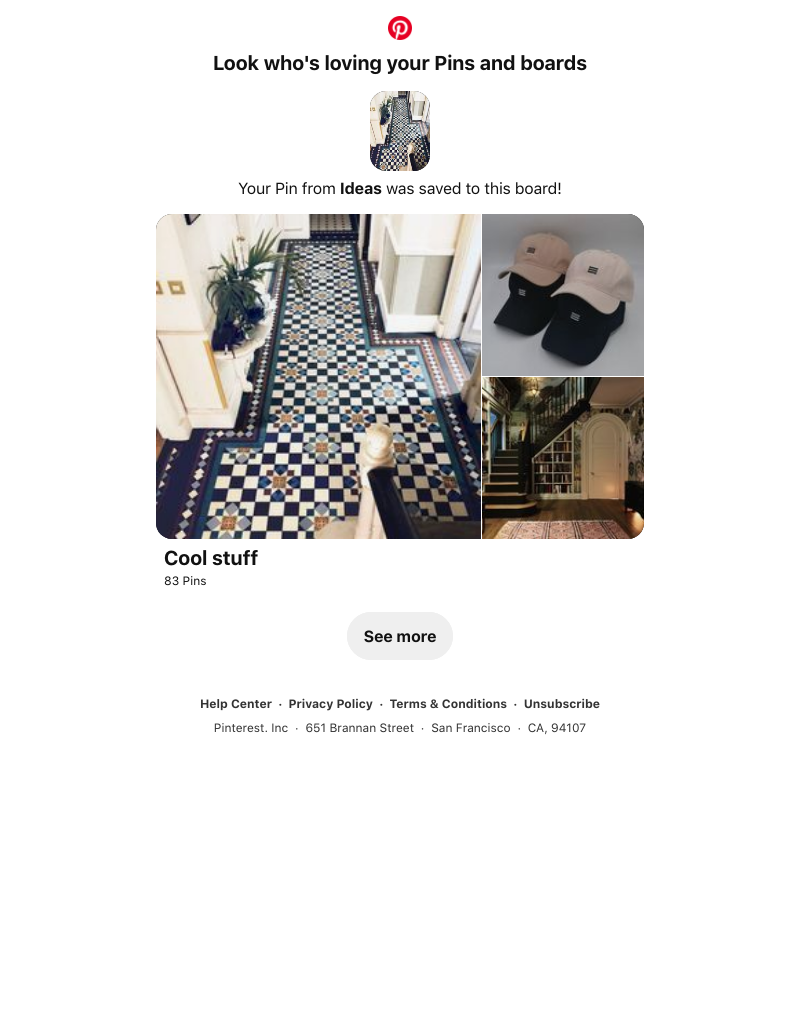 Pinterest - Your Pin from Ideas was saved to a similar board
