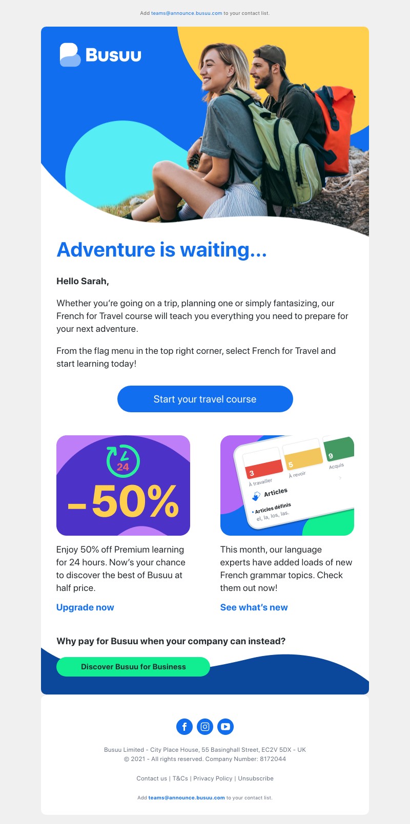 Busuu - 🔮 A big adventure’s in your future! 🔮