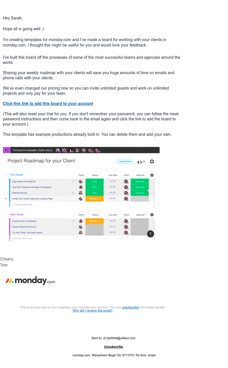 Monday - client management @ uifeed