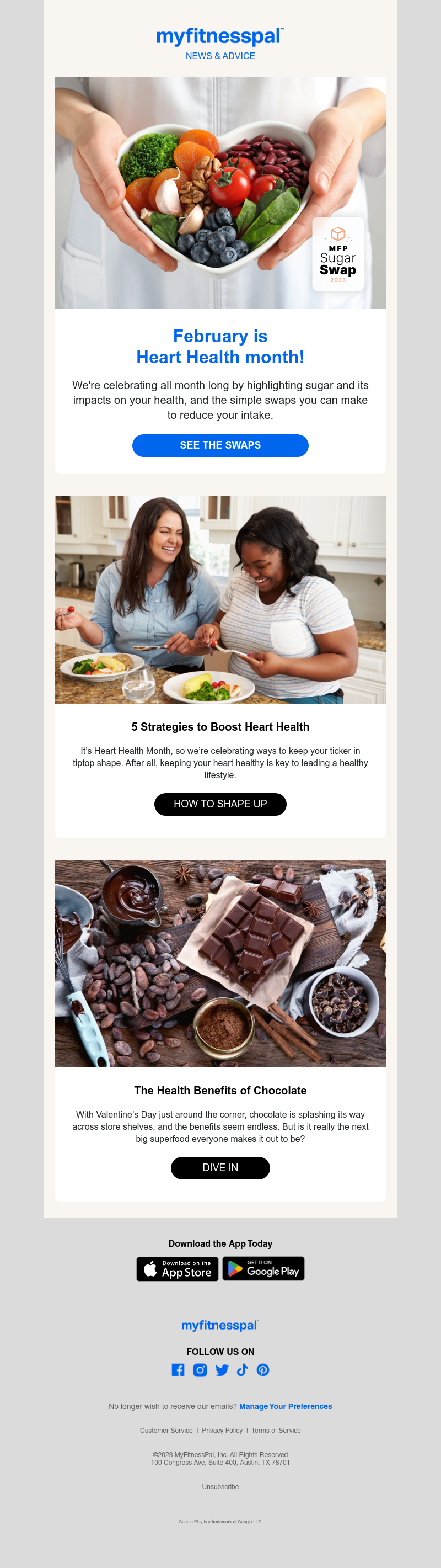 MyFitnessPal - Strategies, recipes, and more to boost heart health