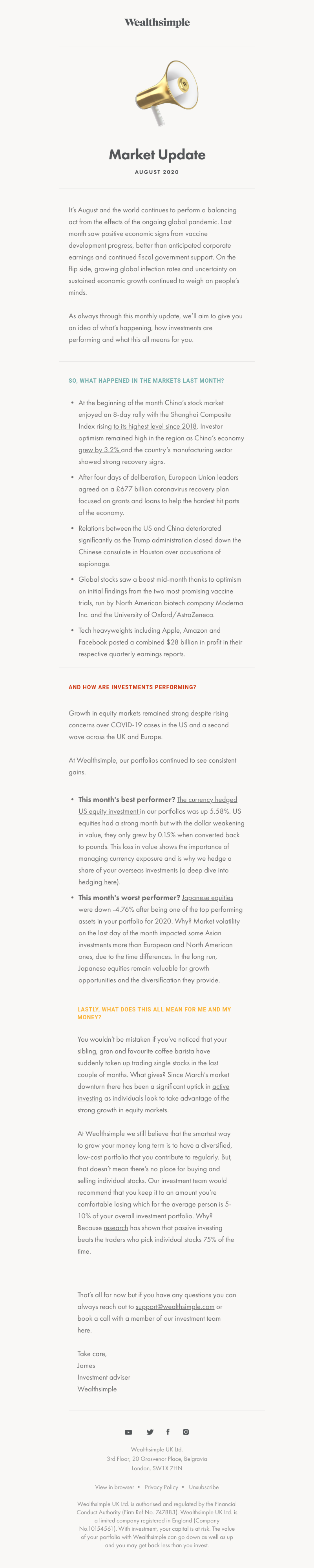 Wealthsimple - August Market Update