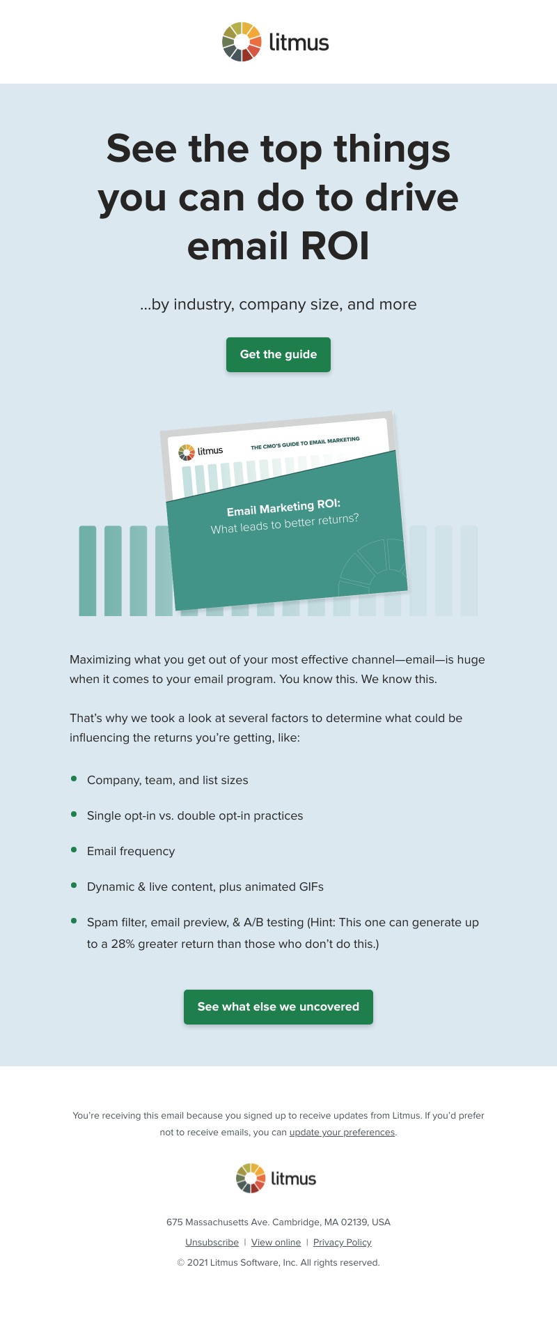 Litmus - New report: What drives the highest ROI for email?