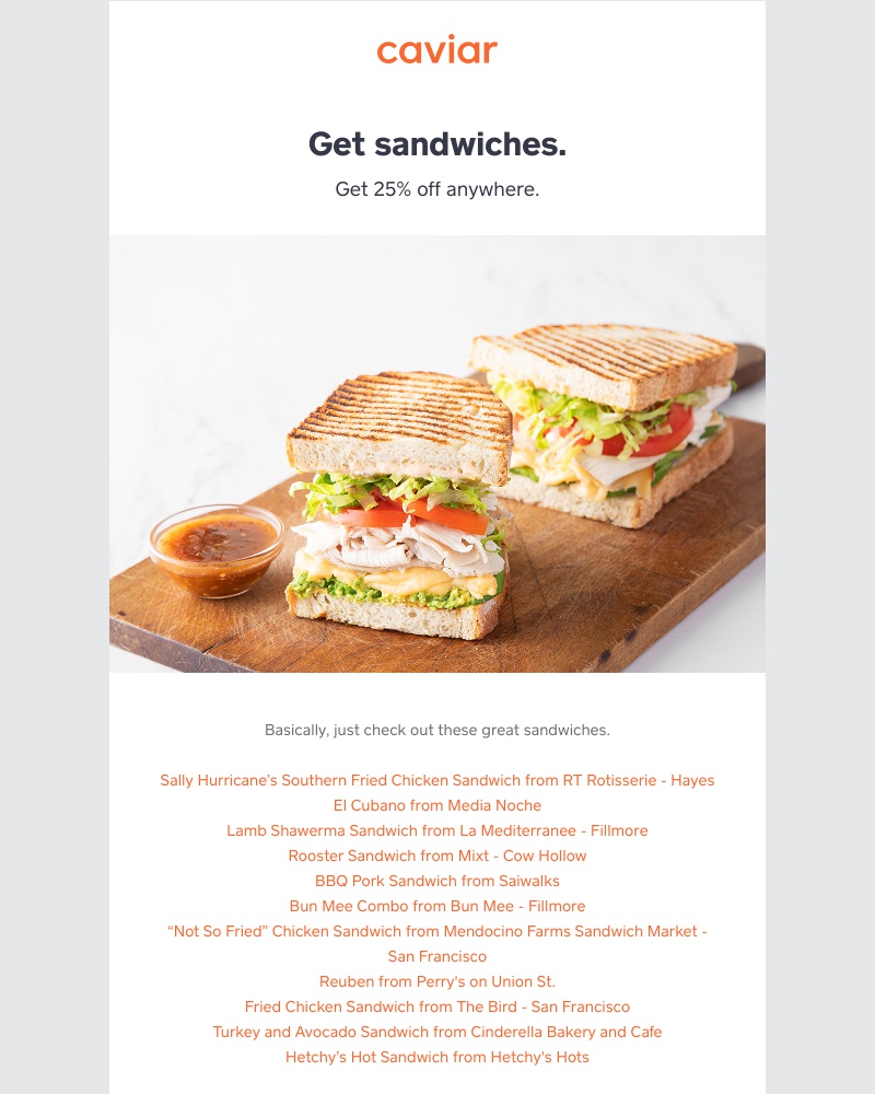  -  🥪 25% off 🥪