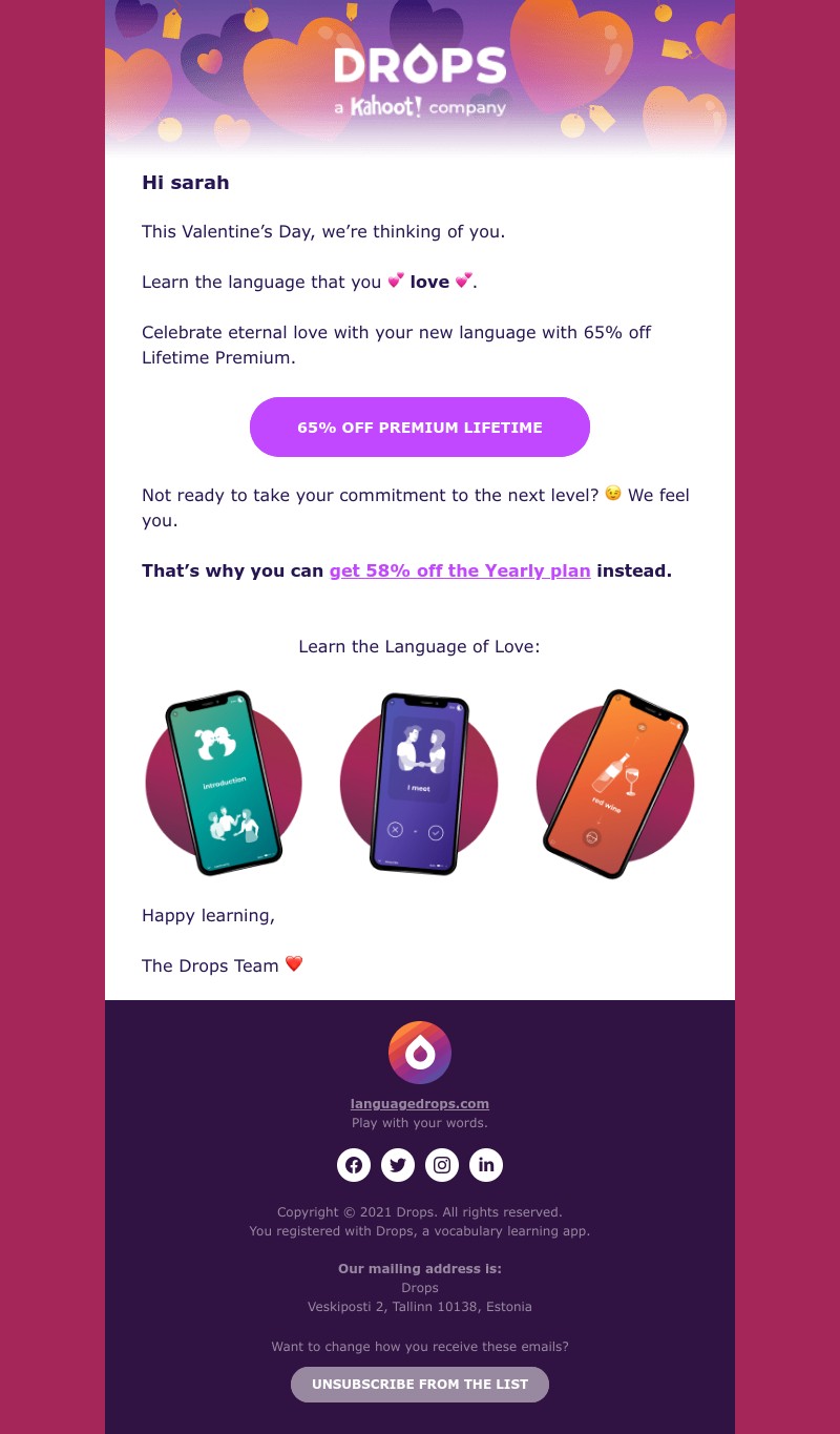 Drops - Will you be our Valentine?