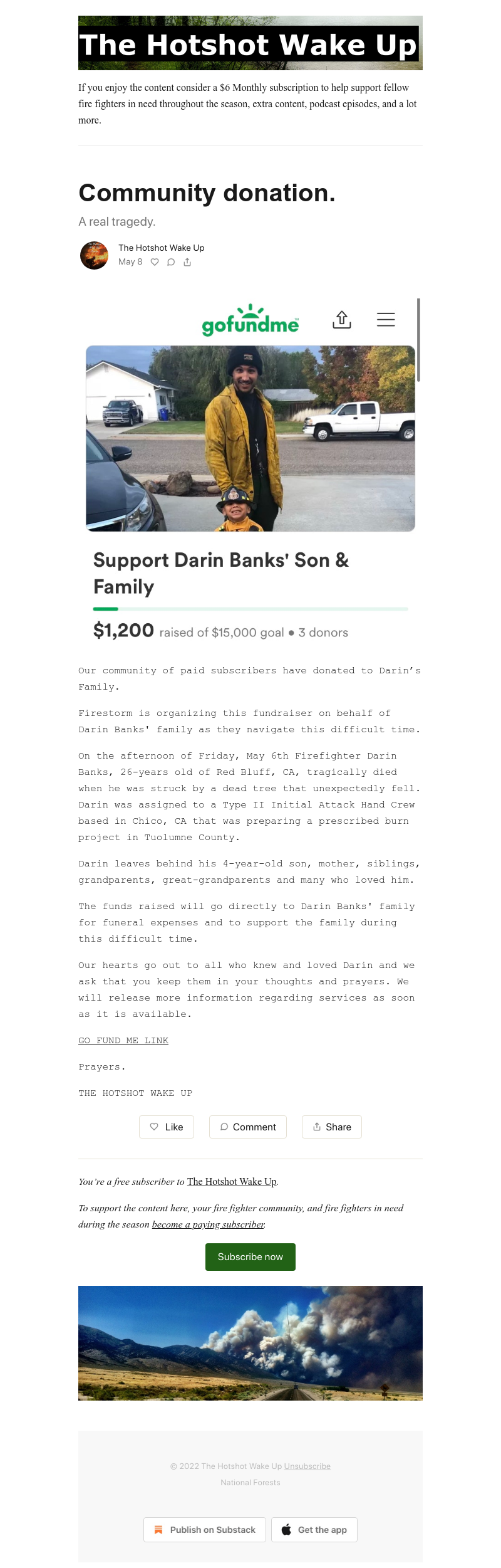 Substack - Community donation.