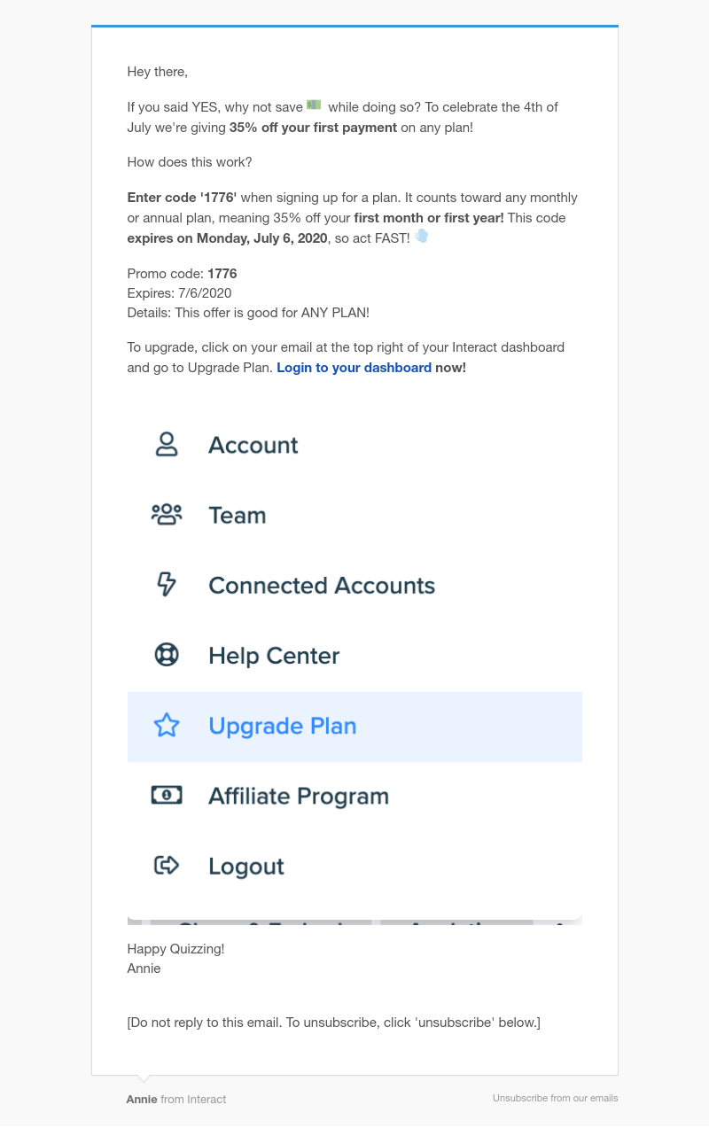 Interact - Ready to invest in a quiz?