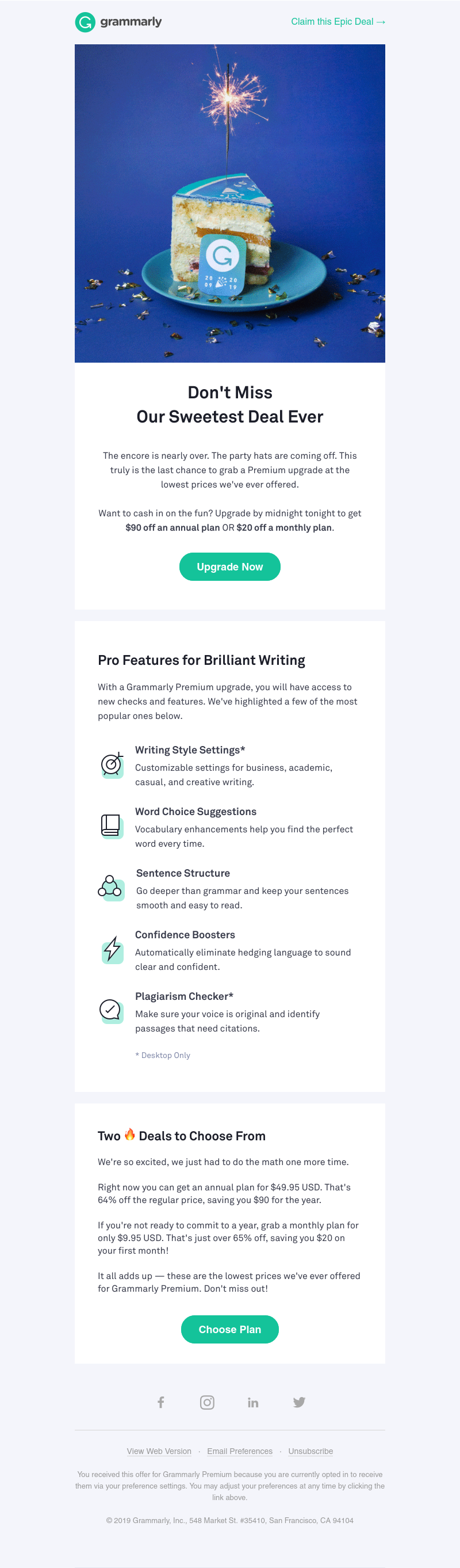 Grammarly - LAST CHANCE: Get 64% Off Premium 🍰