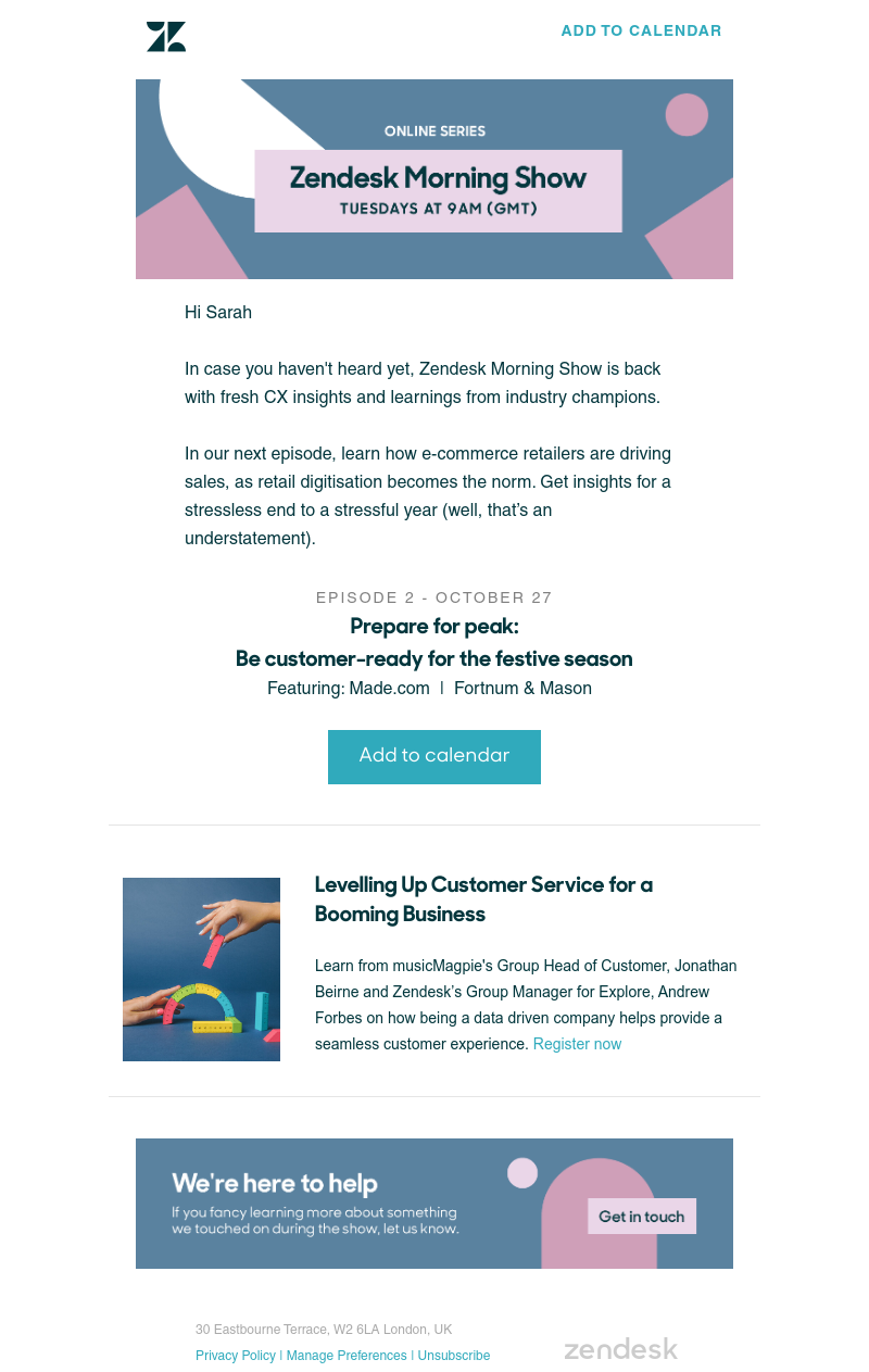 Zendesk - Tis the season. Join us for a festive episode of Zendesk Morning Show.