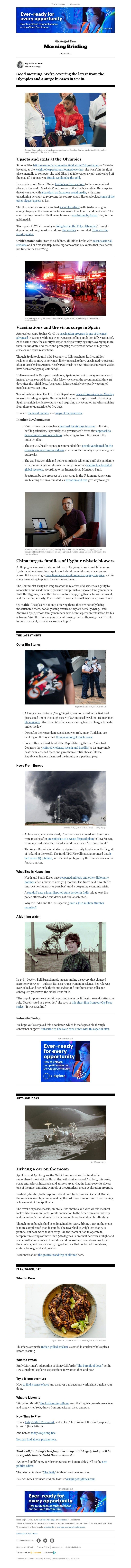 The New York Times - Your Wednesday Briefing