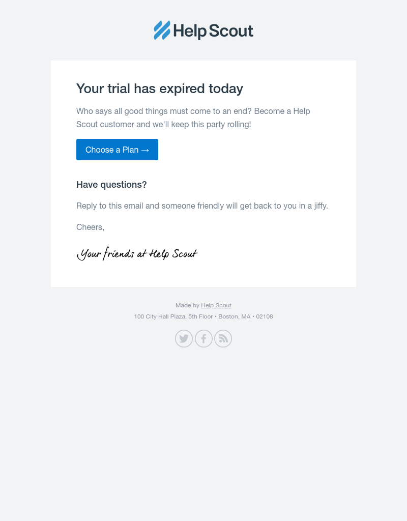  - Your free trial has expired