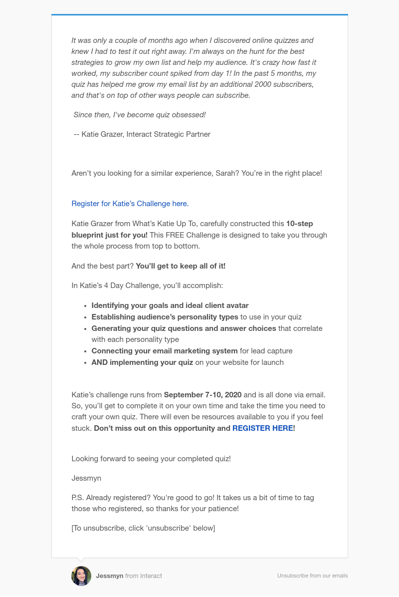 Interact - 2000+ loyal subscribers - how you can do it too
